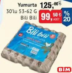 BİLİ BİLİ YUMURTA 30'LU 53-62 G